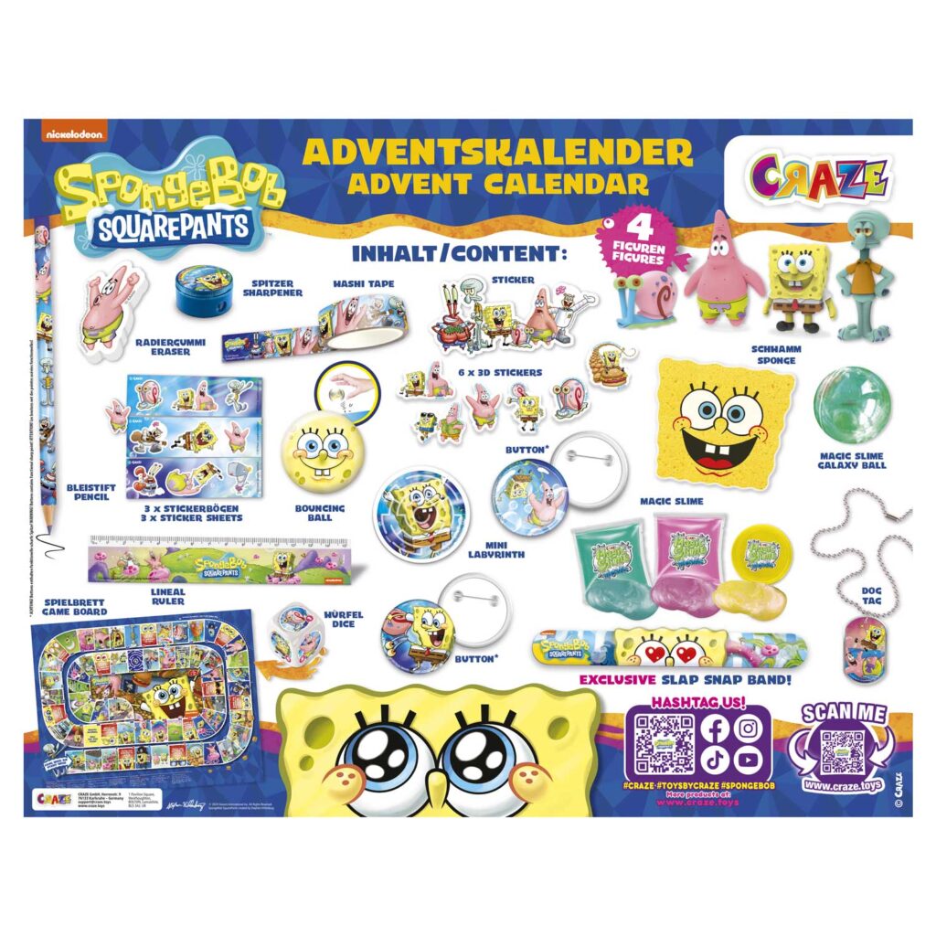 SPONGE BOB Adventskalender CRAZE Shop